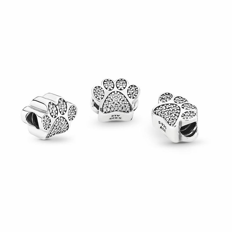 Talismane Pandora Dog Paw Print Argint (BcXstWir)